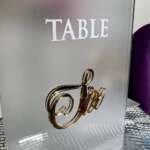 Frosted table Number