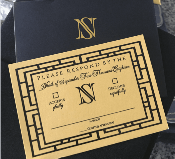 Nate Velvet Folio Acrylic Invitation Zayla Designs 4