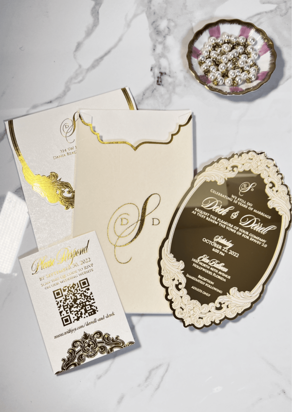 Dee Velvet Pocket Acrylic invitations Zayla Designs 2