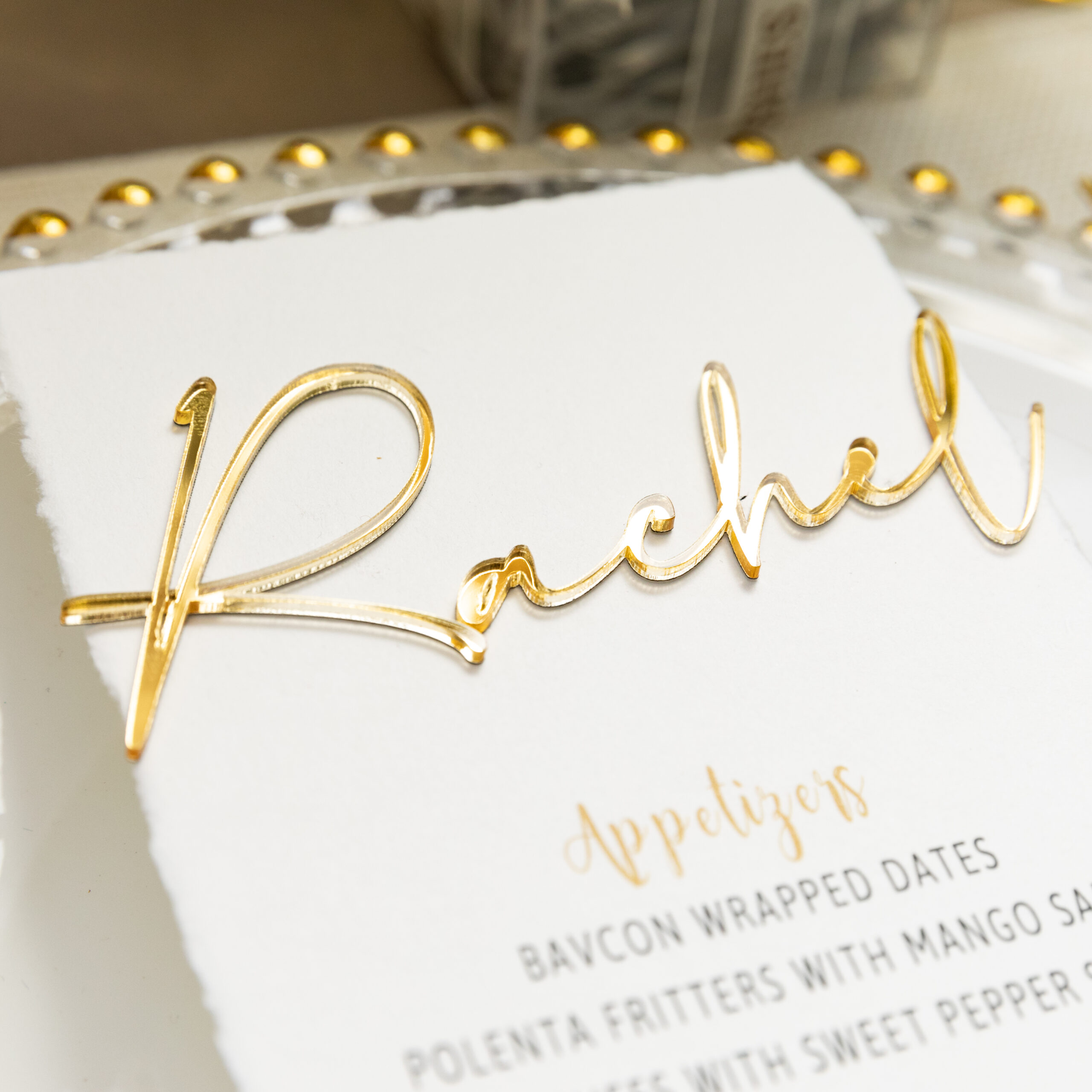 Rachel Deckled Edge Menu