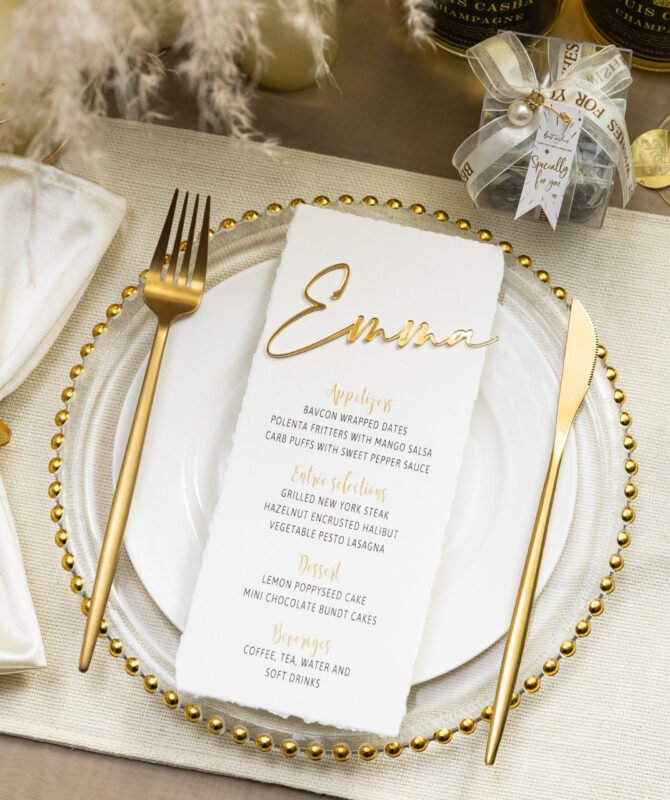 Rachel Deckled Edge Menu - Image 9