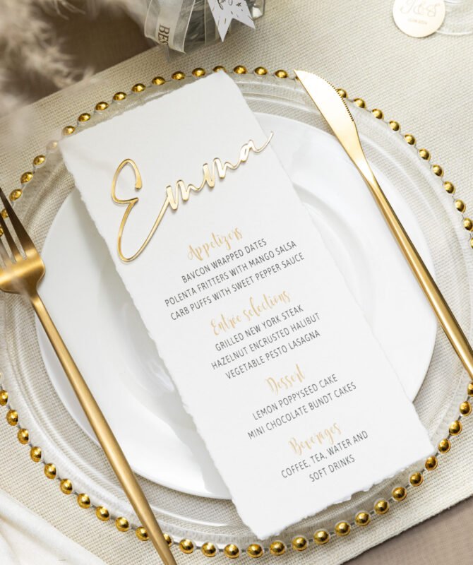 Rachel Deckled Edge Menu - Image 8