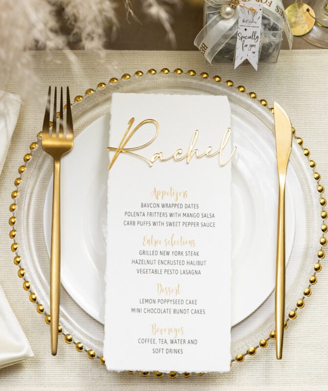 Rachel Deckled Edge Menu - Image 5