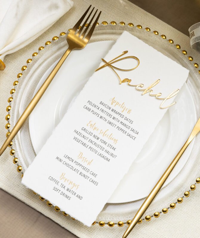 Rachel Deckled Edge Menu - Image 3