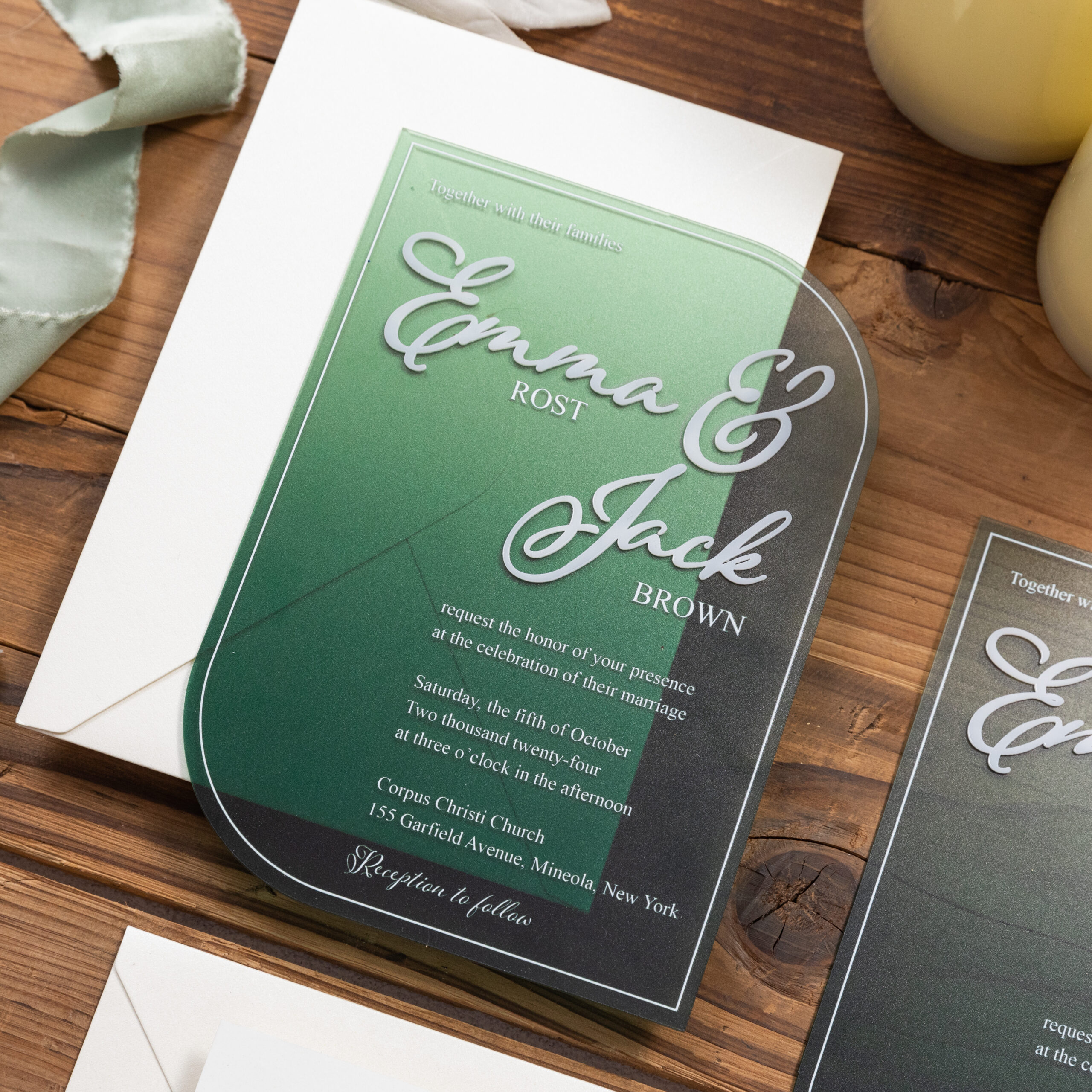 Emma Acrylic Invitations