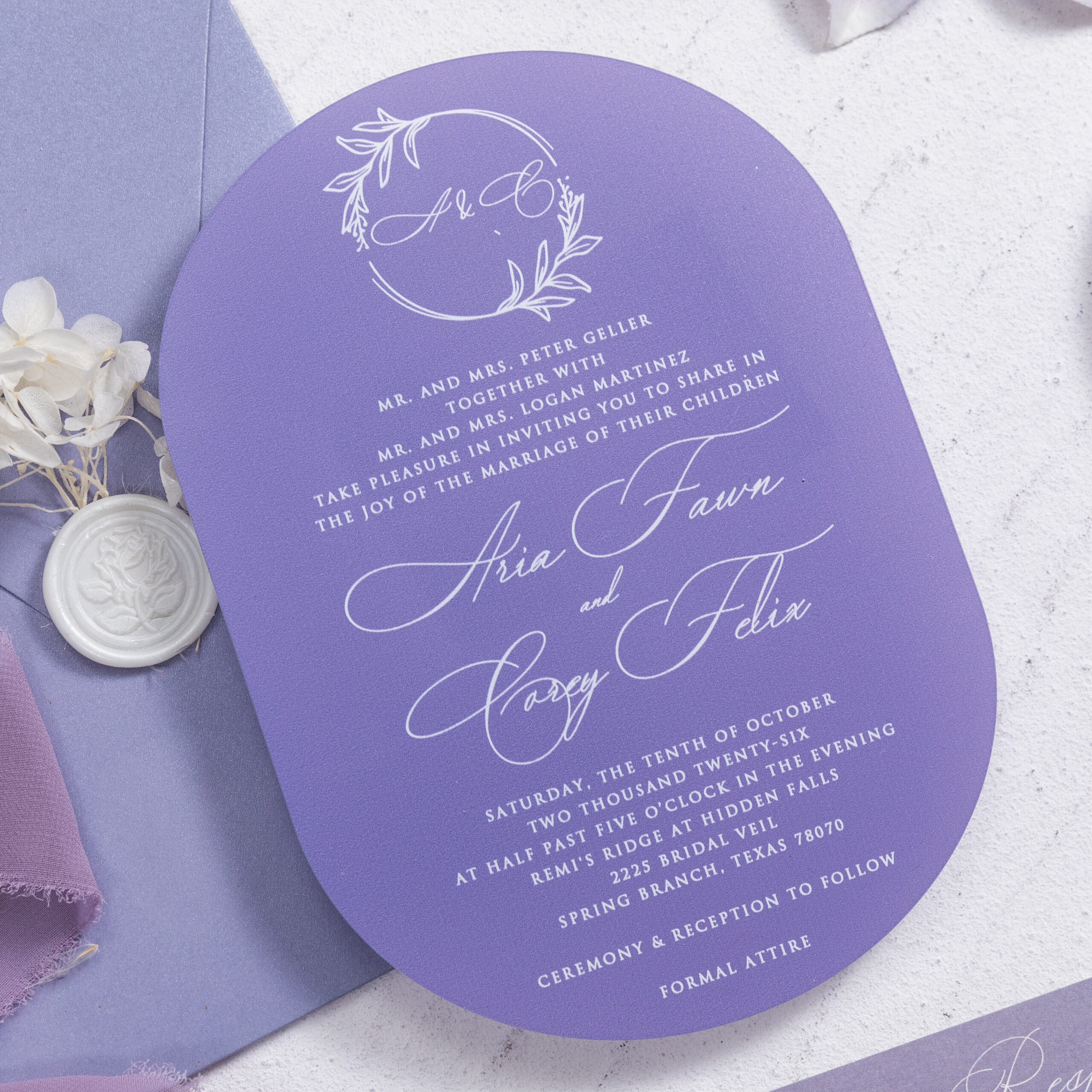 Aria Acrylic Invitations