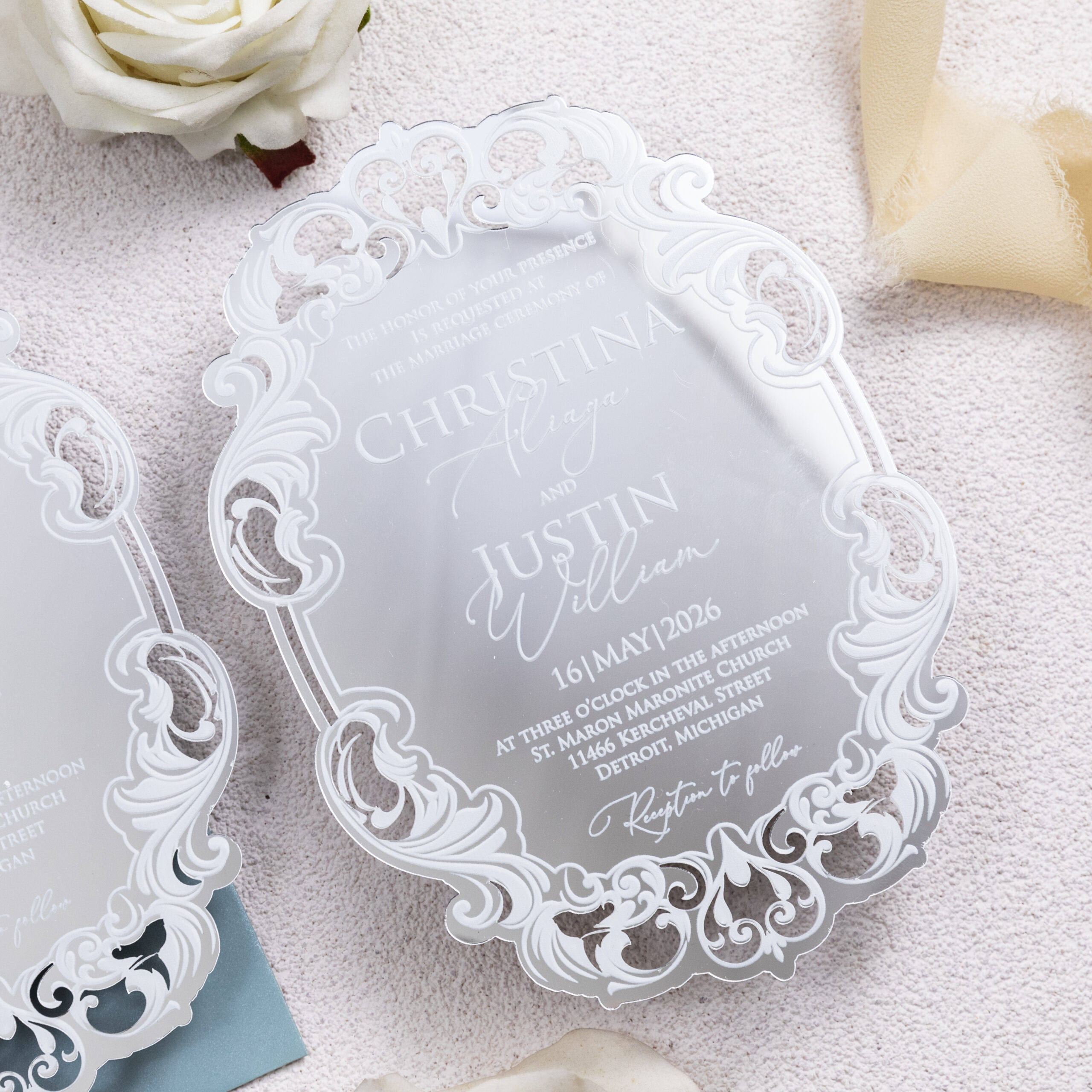 Victoria Acrylic Invitations