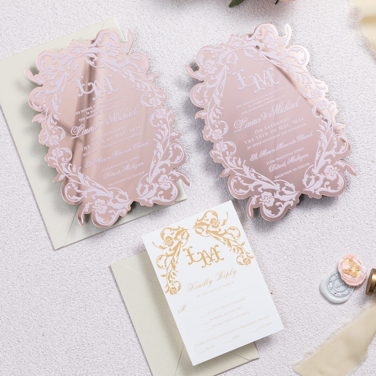 Laura Acrylic Invitations