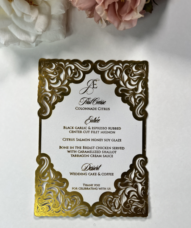 Jessica lasercut Menus - Image 4