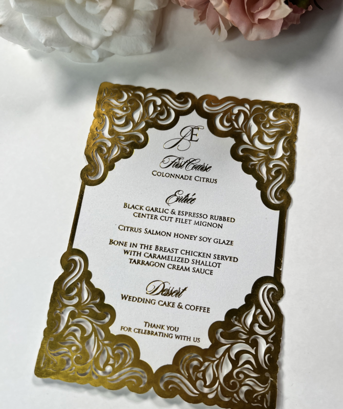 Jessica lasercut Menus - Image 2