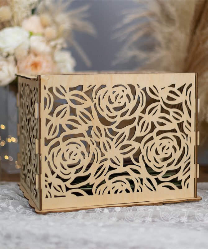 Roses Card Box w/ Lock - Image 3